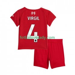 Liverpool Virgil van Dijk 4 Děti Fotbalový dres Domácí 2025-2026 Krátký rukáv