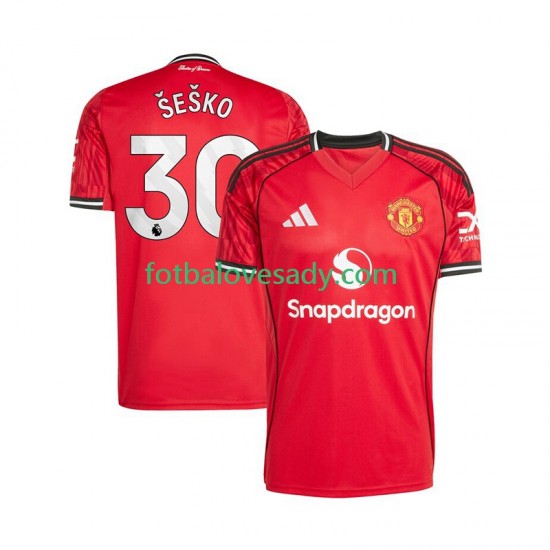 Manchester United Benjamin Sesko 30 Muži Fotbalový dres Domácí 2025-2026 Krátký rukáv