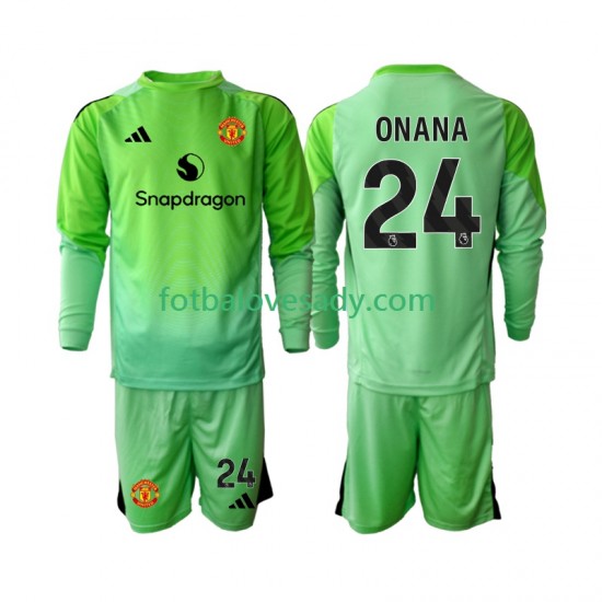 Manchester United Brankář Andre Onana 24 Děti Fotbalový dres Čtvrtý 2025-2026 Dlouhý rukáv