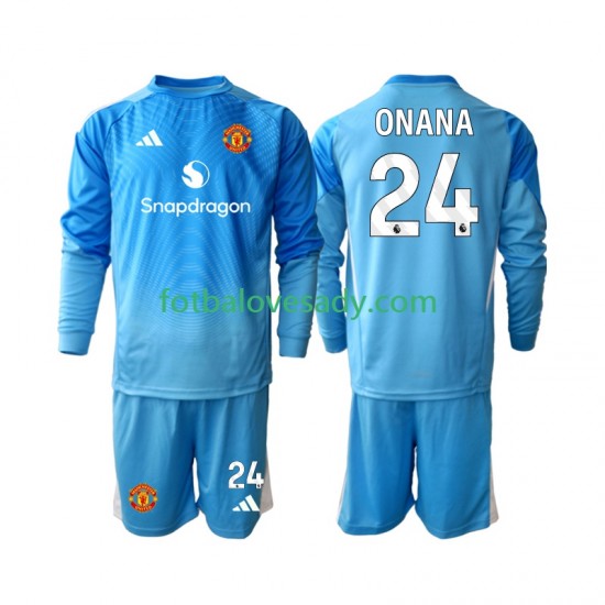 Manchester United Brankář Andre Onana 24 Děti Fotbalový dres Domácí 2025-2026 Dlouhý rukáv