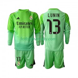 Real Madrid Brankář Andriy Lunin 13 Děti Fotbalový dres Venkovní 2025-2026 Dlouhý rukáv