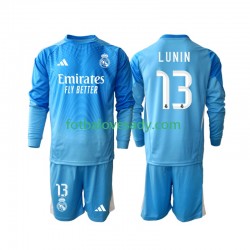 Real Madrid Brankář Andriy Lunin 13 Děti Fotbalový dres Domácí 2025-2026 Dlouhý rukáv