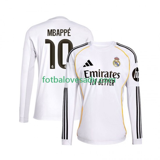 Real Madrid Kylian Mbappe 10 Muži Fotbalový dres Domácí 2025-2026 Dlouhý rukáv