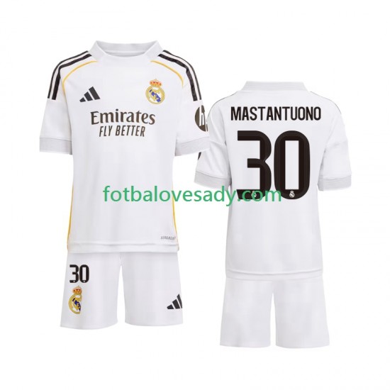 Real Madrid Mastantuono 30 Děti Fotbalový dres Domácí 2025-2026 Krátký rukáv