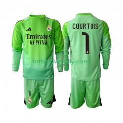 Real Madrid Thibaut Courtois 1 Děti Fotbalový dres Venkovní 2025-2026 Dlouhý rukáv