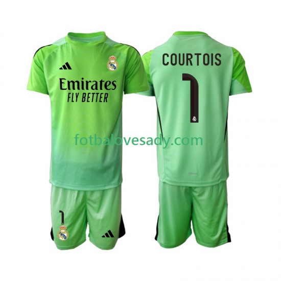 Real Madrid Thibaut Courtois 1 Děti Fotbalový dres Venkovní 2025-2026 Krátký rukáv