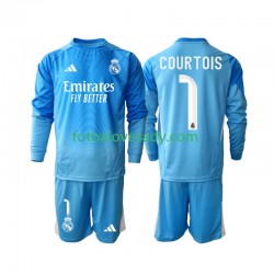 Real Madrid Thibaut Courtois 1 Děti Fotbalový dres Domácí 2025-2026 Dlouhý rukáv
