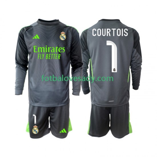 Real Madrid Thibaut Courtois 1 Děti Fotbalový dres Třetí 2025-2026 Dlouhý rukáv