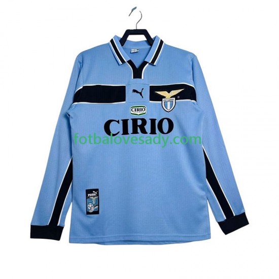 Lazio Řím Retro 1998 1999 Muži Fotbalový dres Domácí Dlouhý rukáv