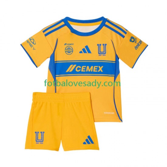 Tigres UANL Děti Fotbalový dres Domácí 2025-2026 Krátký rukáv