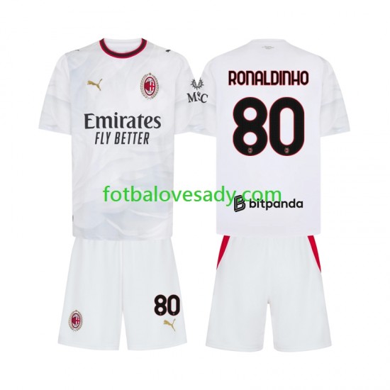 AC Milán Ronaldinho 80 Děti Fotbalový dres Venkovní 2026-2027 Krátký rukáv