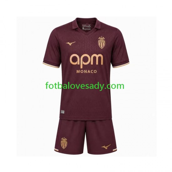 AS Monaco Děti Fotbalový dres Venkovní 2026-2027 Krátký rukáv