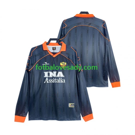 AS Řím Retro 1999 2000 Muži Fotbalový dres Třetí Dlouhý rukáv