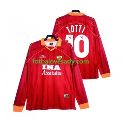 AS Řím Retro Totti 10 1999 2000 Muži Fotbalový dres Domácí Dlouhý rukáv
