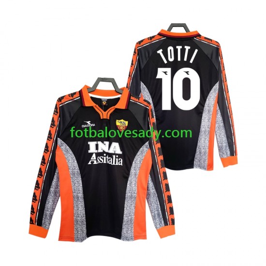AS Řím Retro Totti 10 1998 1999 Muži Fotbalový dres Třetí Dlouhý rukáv