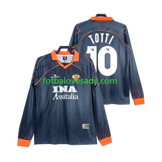 AS Řím Retro Totti 10 1999 2000 Muži Fotbalový dres Třetí Dlouhý rukáv