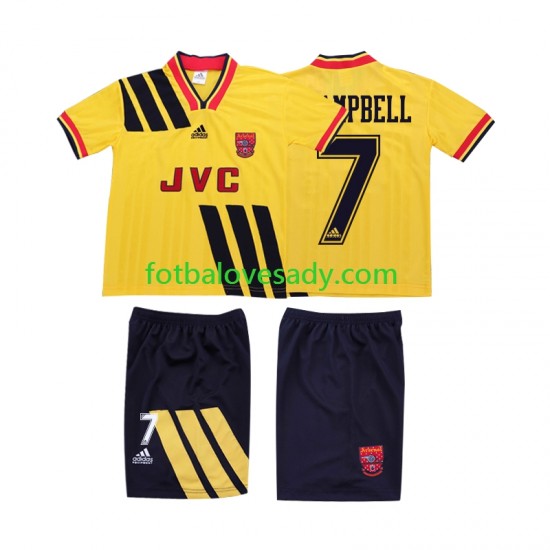 Arsenal Retro CAMPBELL 7 1993 1994 Děti Fotbalový dres Venkovní Krátký rukáv