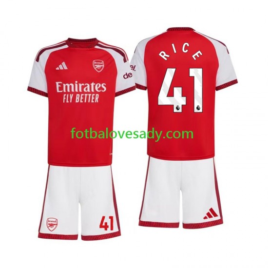 Arsenal Declan Rice 41 Děti Fotbalový dres Domácí 2026-2027 Krátký rukáv