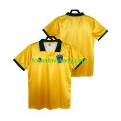 Brazílie Retro 1988 Muži Fotbalový dres Domácí Krátký rukáv