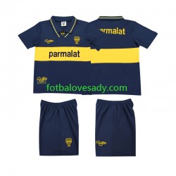CA Boca Juniors Retro 1993 1995 Děti Fotbalový dres Domácí Krátký rukáv