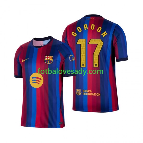 FC Barcelona Anthony Gordon 17 Muži Fotbalový dres Domácí 2026-2027 Krátký rukáv