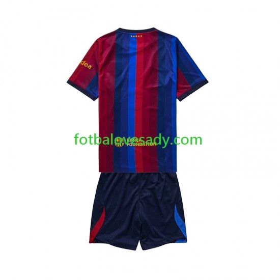 FC Barcelona Děti Fotbalový dres Domácí 2026-2027 Krátký rukáv