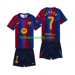 FC Barcelona Ferran Torres 7 Děti Fotbalový dres Domácí 2026-2027 Krátký rukáv