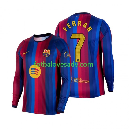 FC Barcelona Ferran Torres 7 Muži Fotbalový dres Domácí 2026-2027 Dlouhý rukáv