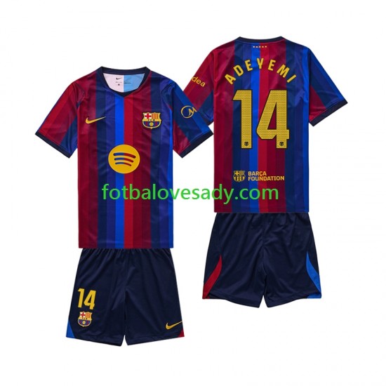 FC Barcelona Karim Adeyemi 14 Děti Fotbalový dres Domácí 2026-2027 Krátký rukáv