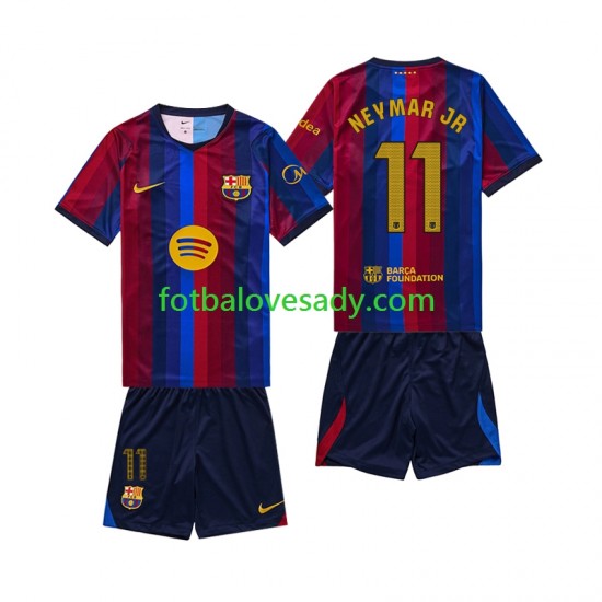 FC Barcelona Neymar JR 11 Děti Fotbalový dres Domácí 2026-2027 Krátký rukáv