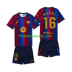 FC Barcelona Rodri 16 Děti Fotbalový dres Domácí 2026-2027 Krátký rukáv