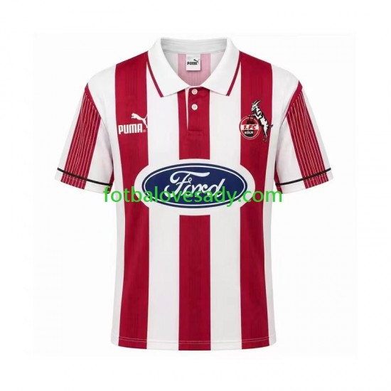 FC Köln Retro 1995 1996 Muži Fotbalový dres Domácí Krátký rukáv