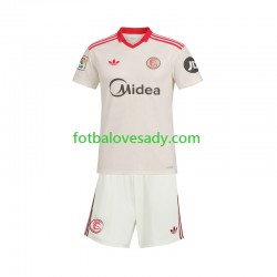 Sevilla FC Retro Děti Fotbalový dres Domácí 2025-2026 Krátký rukáv