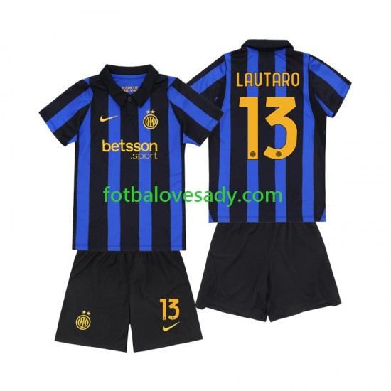Inter Milán Lautaro Martinez 13 Děti Fotbalový dres Domácí 2026-2027 Krátký rukáv