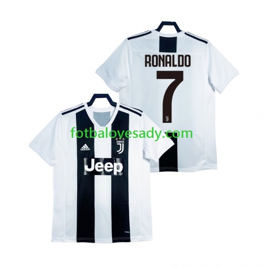 Juventus Retro Cristiano Ronaldo 2018 2019 Muži Fotbalový dres Domácí Krátký rukáv