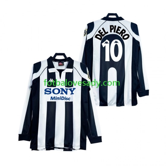 Juventus Retro DEL PIERO 10 1997 1998 Muži Fotbalový dres Domácí Dlouhý rukáv