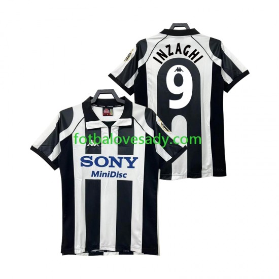 Juventus Retro INZAGHI 9 1997 1998 Muži Fotbalový dres Domácí Krátký rukáv