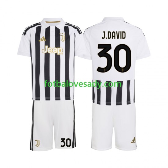 Juventus Jonathan David 30 Děti Fotbalový dres Domácí 2026-2027 Krátký rukáv