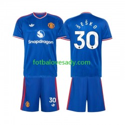 Manchester United Benjamin Sesko 30 Děti Fotbalový dres Venkovní 2026-2027 Krátký rukáv