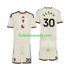 Manchester United Benjamin Sesko 30 Děti Fotbalový dres Třetí 2026-2027 Krátký rukáv