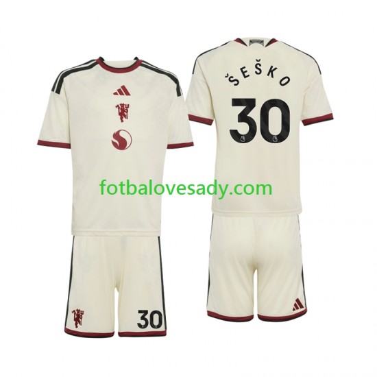 Manchester United Benjamin Sesko 30 Děti Fotbalový dres Třetí 2026-2027 Krátký rukáv