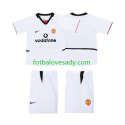 Manchester United Football Shirt 2002 2003 Děti Venkovní Krátký rukáv