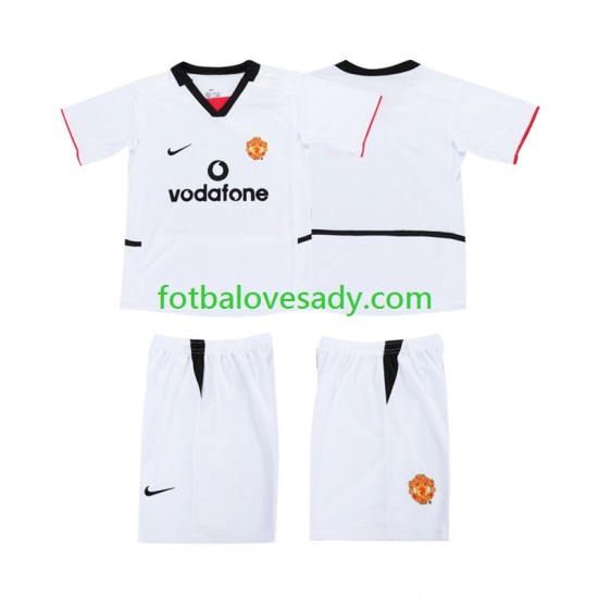 Manchester United Football Shirt 2002 2003 Děti Venkovní Krátký rukáv