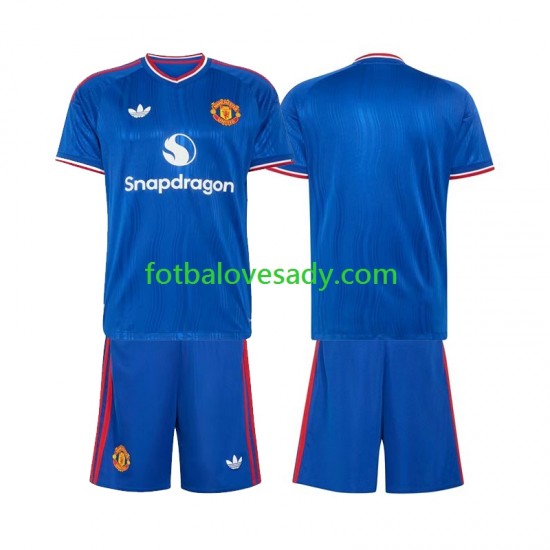Manchester United Děti Fotbalový dres Venkovní 2026-2027 Krátký rukáv