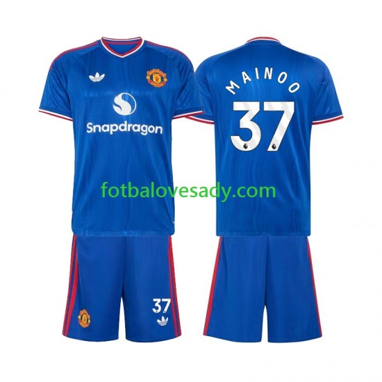 Manchester United Kobbie Mainoo 37 Děti Fotbalový dres Venkovní 2026-2027 Krátký rukáv