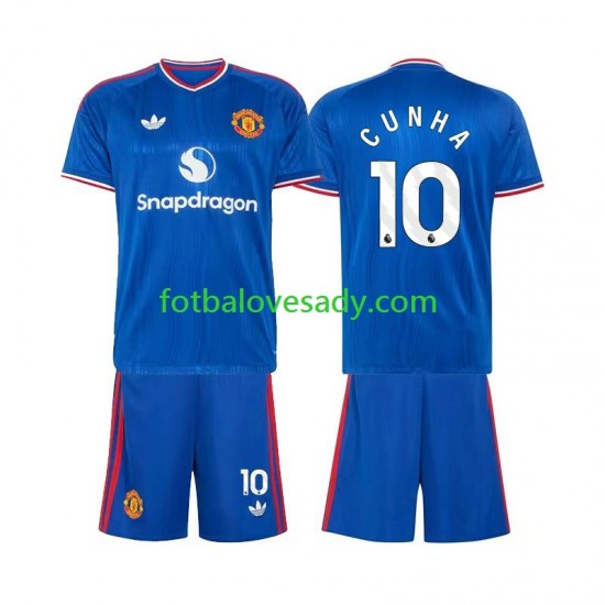 Manchester United Matheus Cunha 10 Děti Fotbalový dres Venkovní 2026-2027 Krátký rukáv
