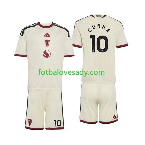 Manchester United Matheus Cunha 10 Děti Fotbalový dres Třetí 2026-2027 Krátký rukáv