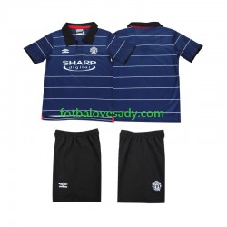 Manchester United Retro 1999 2000 Děti Fotbalový dres Venkovní Krátký rukáv