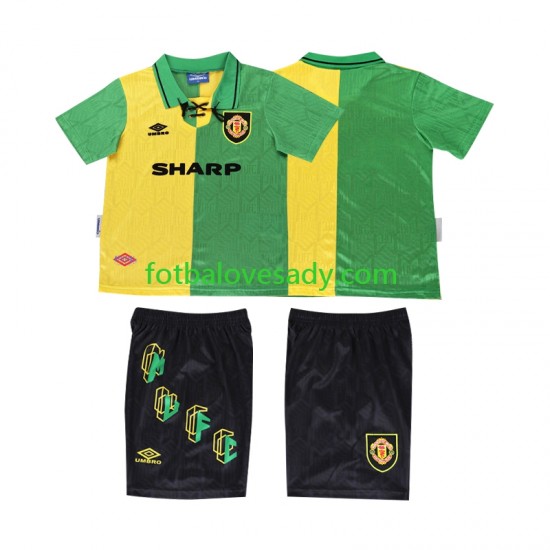 Manchester United Retro 1992 1994 Děti Fotbalový dres Třetí Krátký rukáv