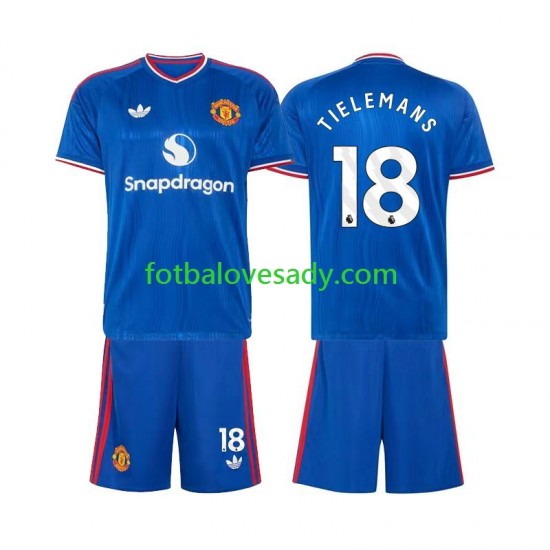Manchester United Youri Tielemans 18 Děti Fotbalový dres Venkovní 2026-2027 Krátký rukáv